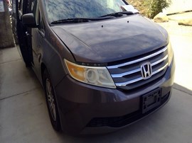2012 HONDA ODYSSEY, GRAY, EX-L MODEL, 3.5L, AT, FWD,   A26295